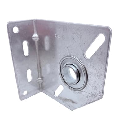 Commercial Torsion Spring Bearing Plate with 1" Bearing – 10 Gauge Steel, 3-3/8" Shaft Centerline