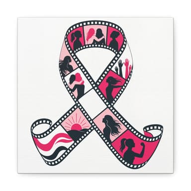 Film Strip Ribbon — Breast Cancer Awareness Canvas (Photographer Collection)