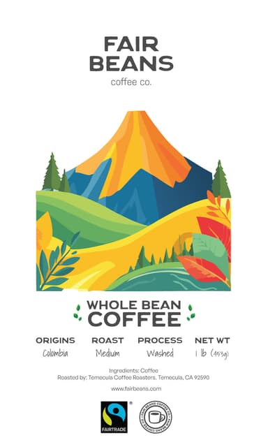 Fairtrade Colombia Coffee Beans - Medium Roast