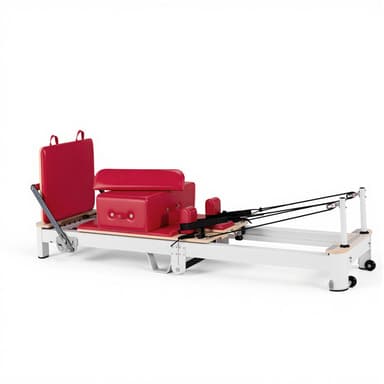 Aluminum Foldable Pilates Reformer - Red