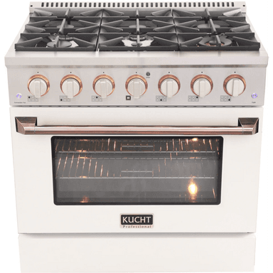 KUCHT 36" Freestanding Gas Range, KNG361-W-Rose