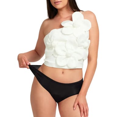 Chiloti menstruali din bumbac organic, absorbtie extra-abundenta, marime 4-in-1, negri Flexi