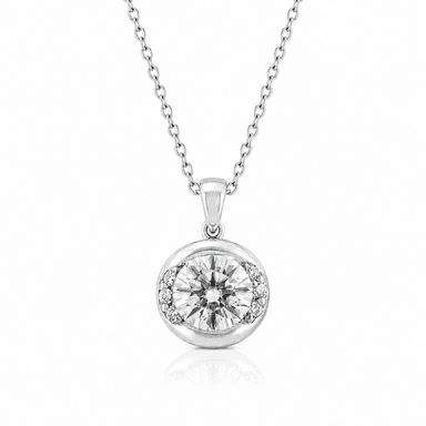 Lab-Grown Diamond Pendant in 925 Sterling Silver (1/2 CT TW)