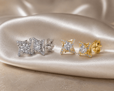 Celestial Star Lab-Grown Diamond Earrings in 925 Sterling Silver (5/8 CT TW)