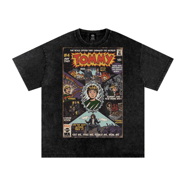 Tommy - Snow Washed Oversized Cotton T-Shirt