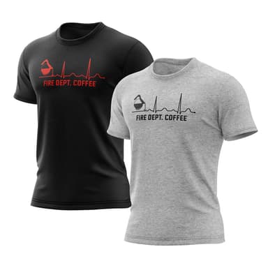 Fire Department Coffee EKG Shirt