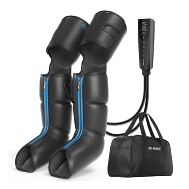 FIT KING Foot and Full legs massager, Rechargeable Cordless Massage Boots, for Circulation and Recovery, 3 Modes&10 Intensities, Ideal Gift for the Elderly&Sede