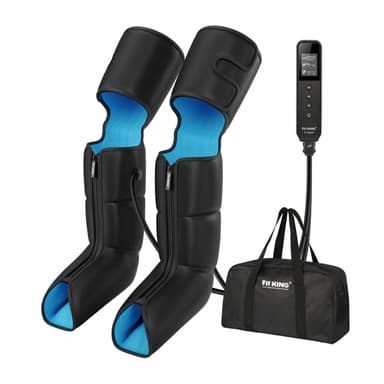 FIT KING Air Compression Full Legs and Feet Massager Boots, Calves and Thighs Massager, for Pain&Fatigue Relief, 3Modes&3 Intensities, Ideal Gift for Parents an