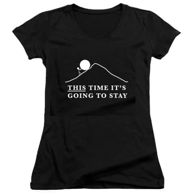 Sisyphus - This Time It's Going to Stay Juniors V Neck T-Shirt