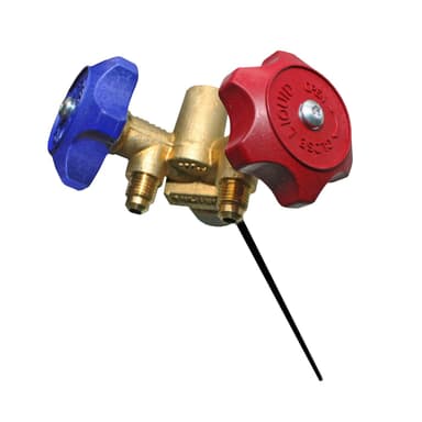 Flame King Dual Port Refrigerant Tank Valve for Liquid & Vapor, 400 PSI, 3/4" MPT Fittings Dip Tube & Double O-Ring Seal for Model YSN301R-A2L