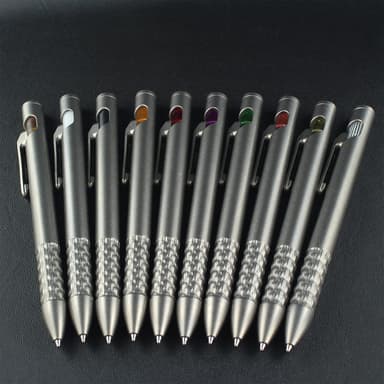 Sideswipe Gen 2 EDC Pen Short Dragonskin- Titanium