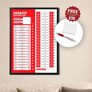 Premier League Clubs - 2026/27 Fixture Poster