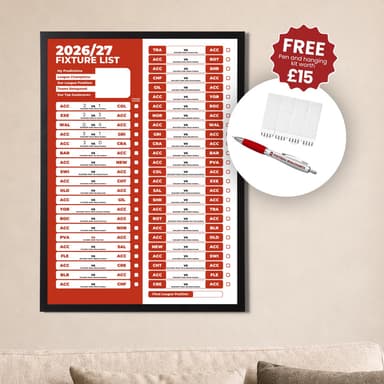 League 2 Clubs - 2026/27 Fixture Poster