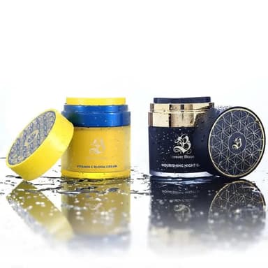 Nourishing Night Glow and Vitamin C Bloom Cream - Premium Anti-Aging Bundle