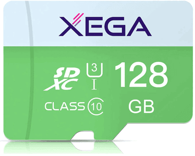Xega128G Memory Card, UHS-I Flash SD Card, High Speed Up to 100MB/s, Class 10, U3, V30, A1, EXFAT TF Card