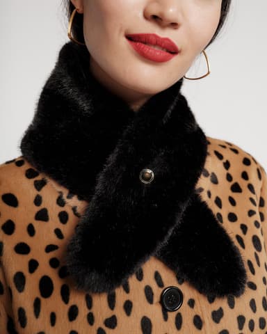 Faux Mink Collar - Black