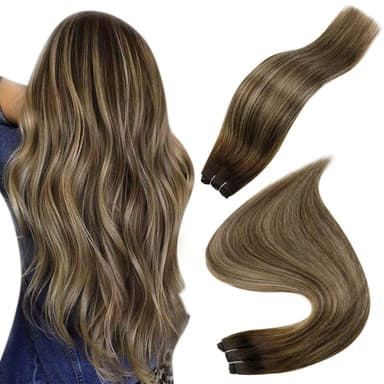 [Sale] Sew In Hair Weft Bundles 100% Remy Human Hair Balayage (#2/3/27)