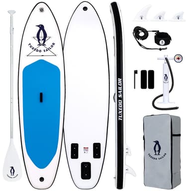 Blue and White 10'6'' Inflatable paddle board