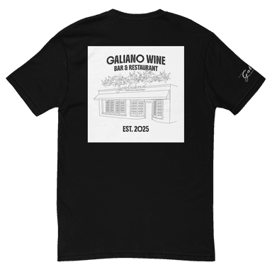 Galiano Wine Bar & Restaurant Fitted T-Shirt in Black