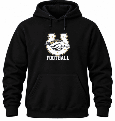 Gold Horseshoe Football Hoodie