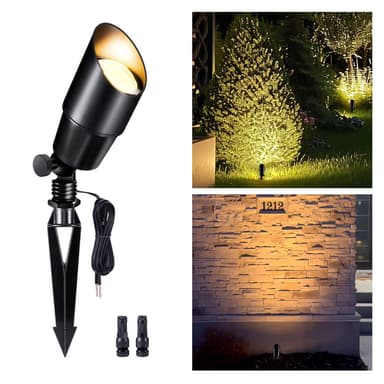 Gardenreet Aluminum Compact Landscape Spotlight with Replaceable MR16 Bulb - Black (AL2101)