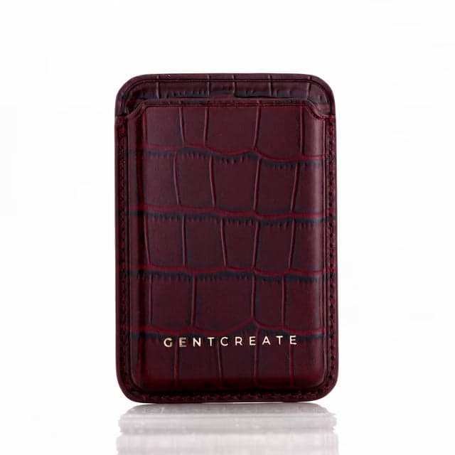 Leather MagSafe Wallet Croco Glossy