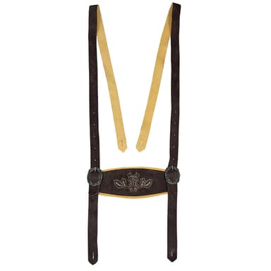 Men's Suede Leather Short Lederhosen Suspenders Set "Oskar"