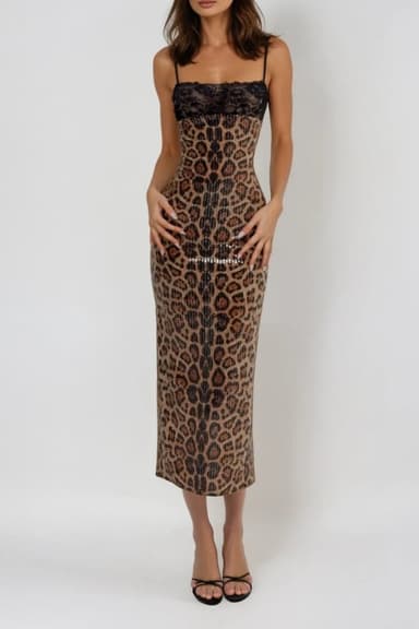 Leopold Spaghetti Sequin Maxi Dress