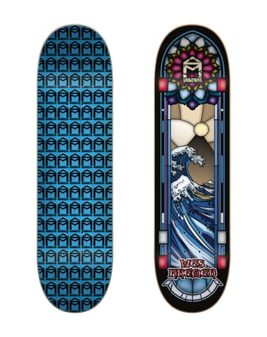 Sk8Mafia Wes Kremer Stained Glass Skateboard Deck 8.5″ x 32″