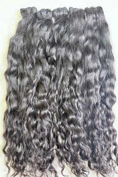 28" Premium Virgin Human Hair Extensions – Natural Off Black (95–100g Bundle)