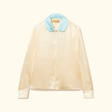 Call Me Long-Sleeve Button-Up Blue