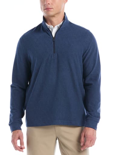 Men's Fine Line Brushed Quarter Zip