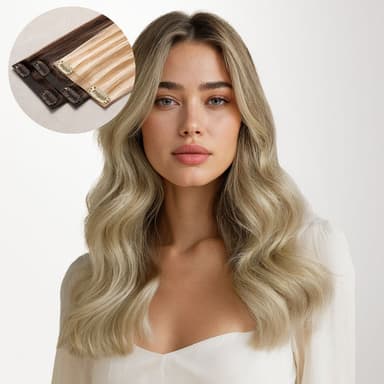Light Blonde Highlights (16/22A) Seamless Clip-Ins (130g-160g) [Clearance]
