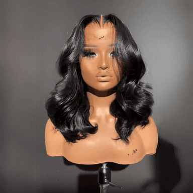 Wear And Go Glueless Human Hair Bob Wig Brazilian Body Ocean Wave 13x4 Lace Front Pre Plucked Human Wig