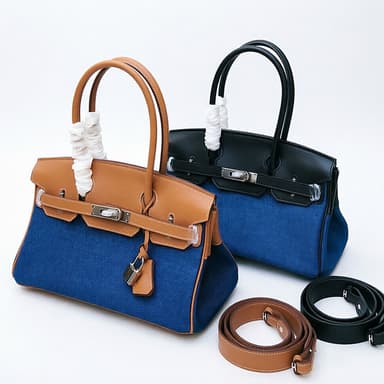 JPG 30 Small Handbag Swift Leather & Denim Shoulder Bag