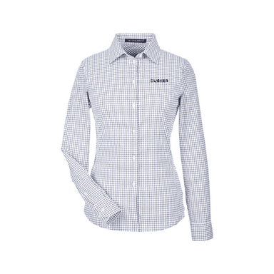 Devon & Jones CrownLux Performance Ladies' Micro Windowpane Woven Shirt