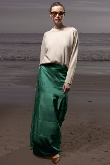 Gale Skirt - Green Moire