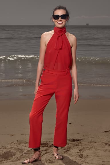 Serge Pant - Vermilion Corduroy