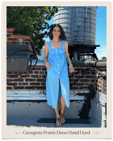 The Georgette Prairie Dress Hand Dyed