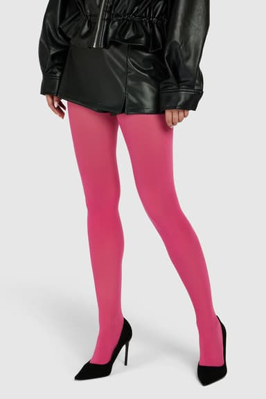 The Sixty Electric Fuchsia Opaque Tights