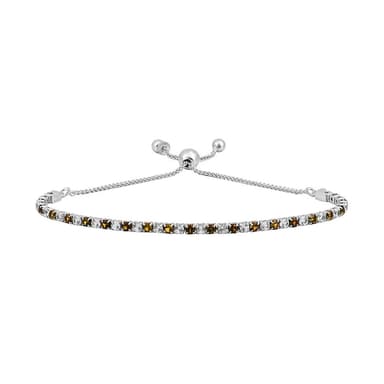 Lab-Created White Sapphire Bolo Bracelet in Sterling Silver