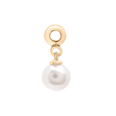 Freshwater Culture Pearl Bead Charm in Vermeil