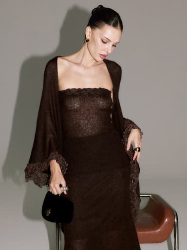 Nola Lace-Trim Mohair Bandeau