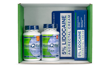 HemRid Complete System, Lidocaine Cream + Max + Ultra Capsules