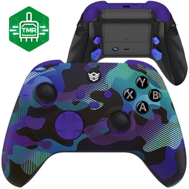 HEXGAMING ADVANCE Controller with TMR Joysticks & Adjustable Triggers for XBOX, PC, Mobile - Monster camouflage BPG