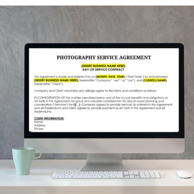 Wedding & Event Vendor Service Agreement