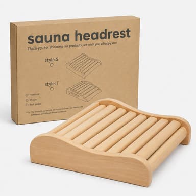 Sauna Headrest - Handmade from Canadian Hemlock Wood - Ergonomic Neck Support Pillow