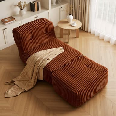 OVIOS Oversized Boneless Sofa Bean Bag Chair with Memory Foam for Living Room