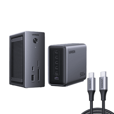 UGREEN 500W Charger + 10-in-1 USB-C Hub Bundle