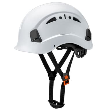 KAYGO KG601 Safety Helmet with Adjustable Fit, Chin Strap, and Vented ABS Shell for Construction and Industrial Use